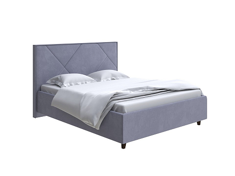 Двуспальная кровать-тахта Tessera Grand - Мягкая кровать с высоким изголовьем и стильными ножками из массива бука