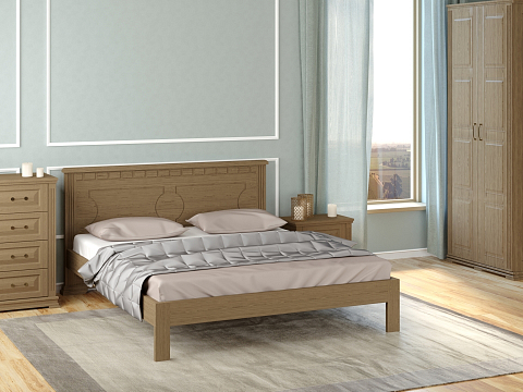 Белая двуспальная кровать Milena-М-тахта - Кровать в классическом стиле из массива.