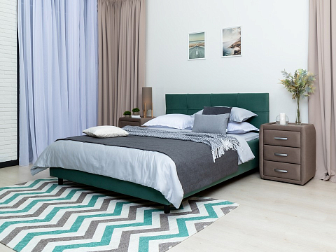Кровать премиум Next Life 1 - Современная кровать в стиле минимализм с декоративной строчкой
