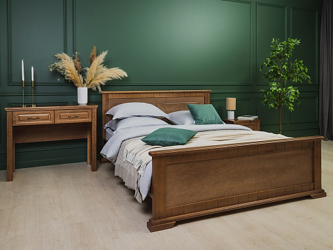 Кровать 180х220 Milena-М - Модель из маcсива. Изголовье украшено декоративной резкой.