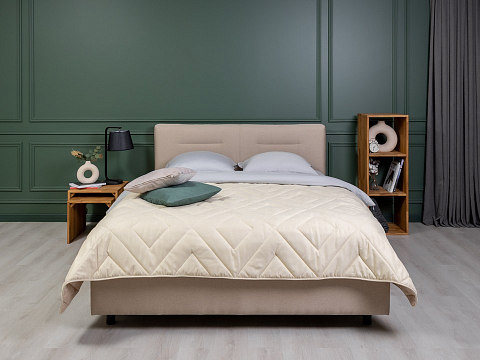Мягкая кровать Nuvola-8 NEW - Кровать в лаконичном стиле с горизонтальной отстрочкой  в изголовье