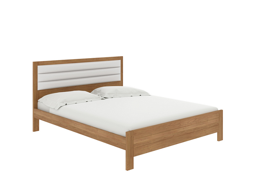 Кровать Prima 80x200 Ткань/Массив Лофти Лен/Антик (сосна) - Кровать в универсальном дизайне из массива сосны.