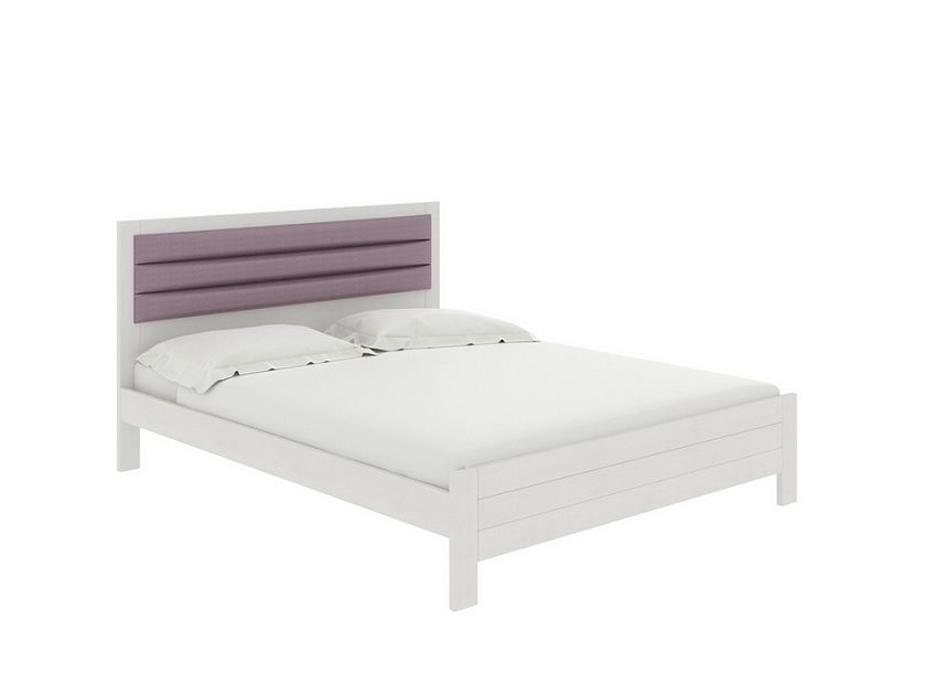 Кровать Prima 160x200 Ткань/Массив Тетра Ореховый/Слоновая кость (сосна) - Кровать в универсальном дизайне из массива сосны.
