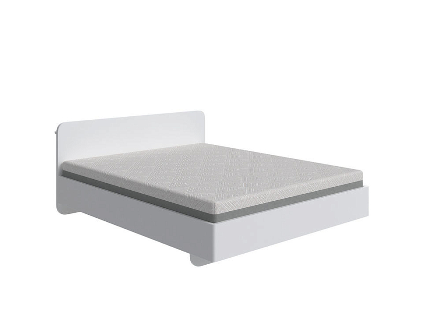 Кровать Minima 80x190 Массив (сосна) Белая эмаль - Кровать из массива с округленным изголовьем. 