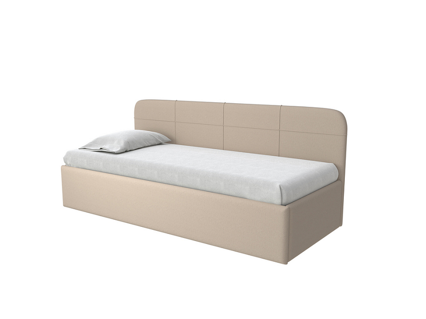 Кровать Life Junior софа (без основания) 80x190 Ткань: Рогожка Тетра Голубой - Небольшая кровать в мягкой обивке в лаконичном дизайне.